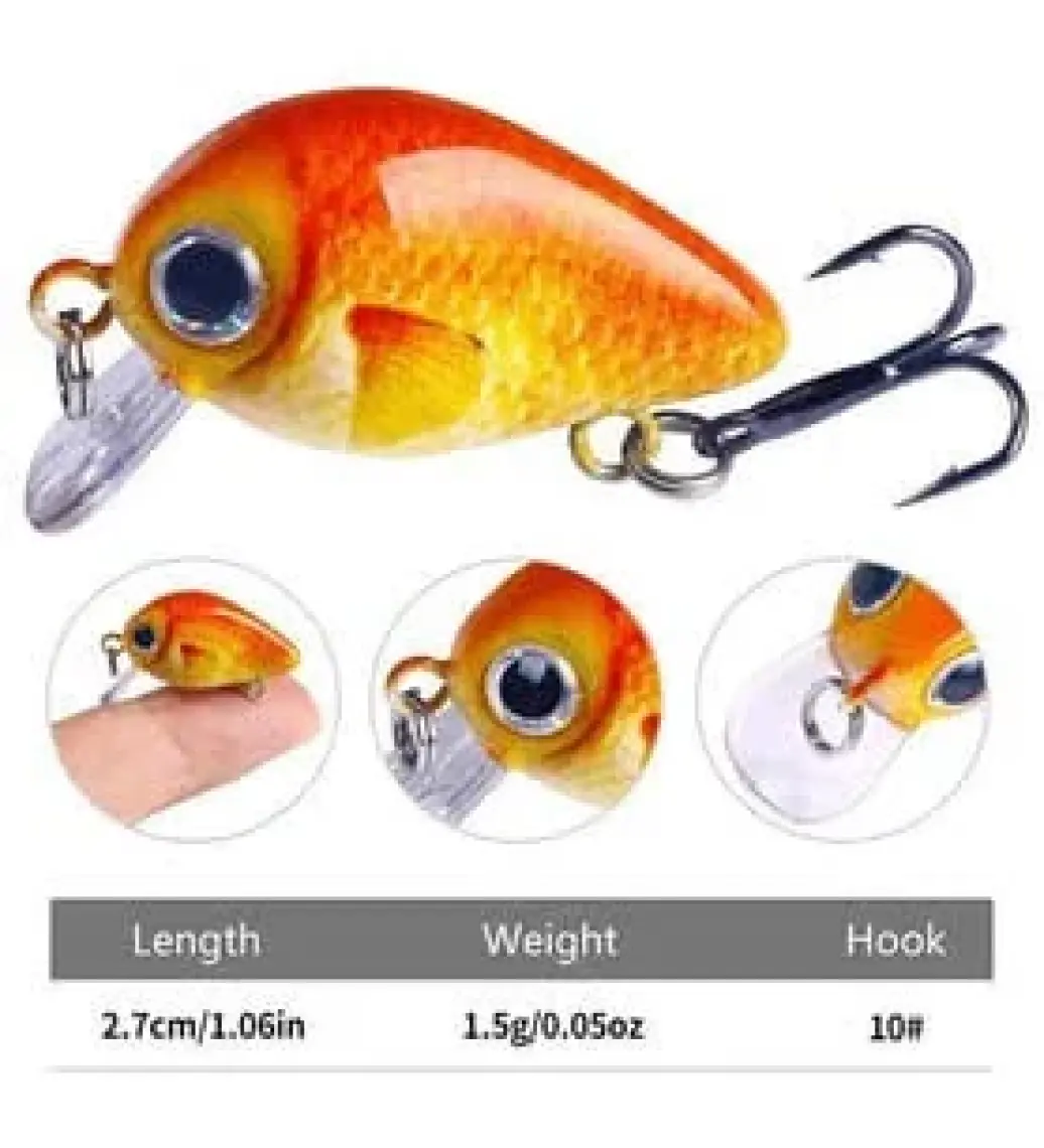 Valkyrie 5 Adet Crankbait Lrf Balık Olta Yem Seti - Sesli Bilyalı - Kutulu - 2.7cm 1.5gr