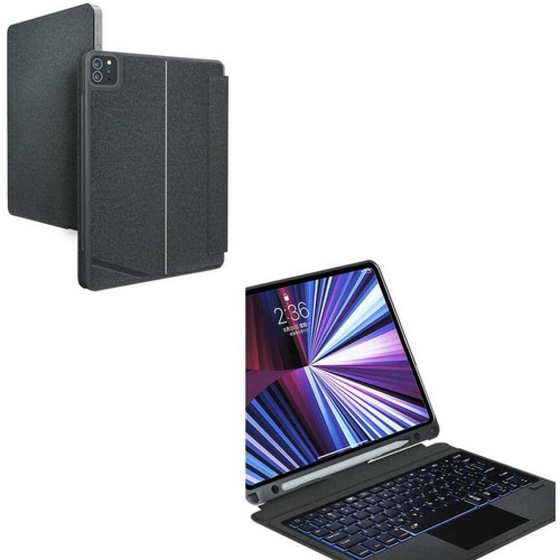 Wiwu Apple iPad Pro 12.9 2022 M2 Wiwu Mag Touch Klavyeli Standlı Kılıf Touchpad Özellikli