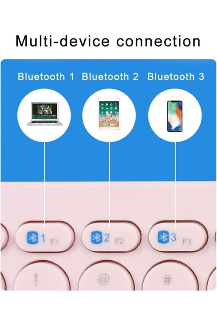Coverzone B380 Bluetooth Bağlantılı Ince Tasarım IPad ile Uyumlu Telefon Tablet Için Q Klavye