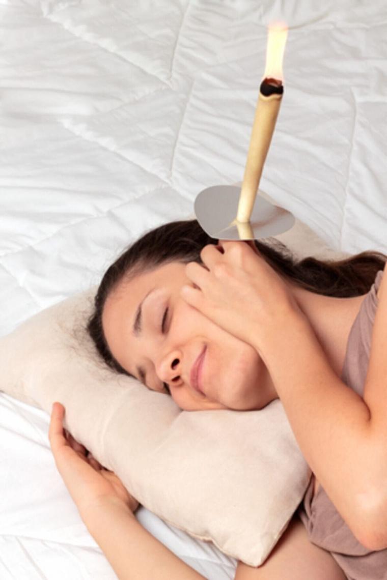 5 X Doğal Kulak Temizleme Mumu Çubuğu Vakumlu Ear Candle