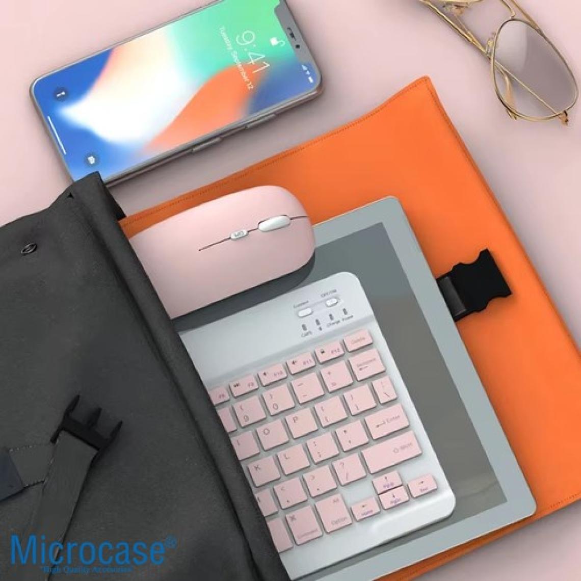 Microcase Tablet ve Telefonlar Için Bluetooth Klavye ve Mouse Set - AL3476 Su Yeşili