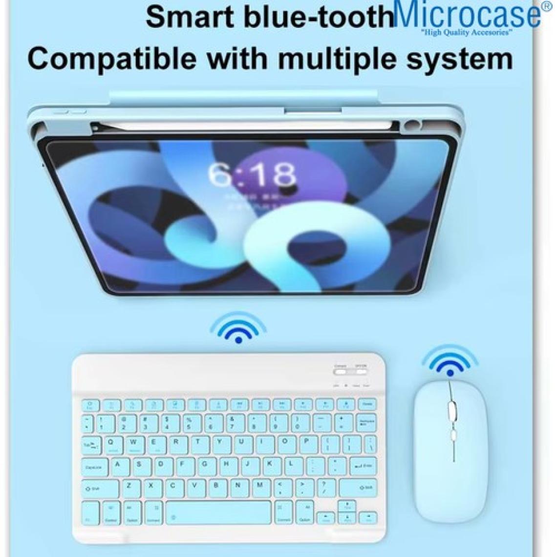 Microcase Tablet ve Telefonlar Için Bluetooth Klavye ve Mouse Set - AL3476 Su Yeşili