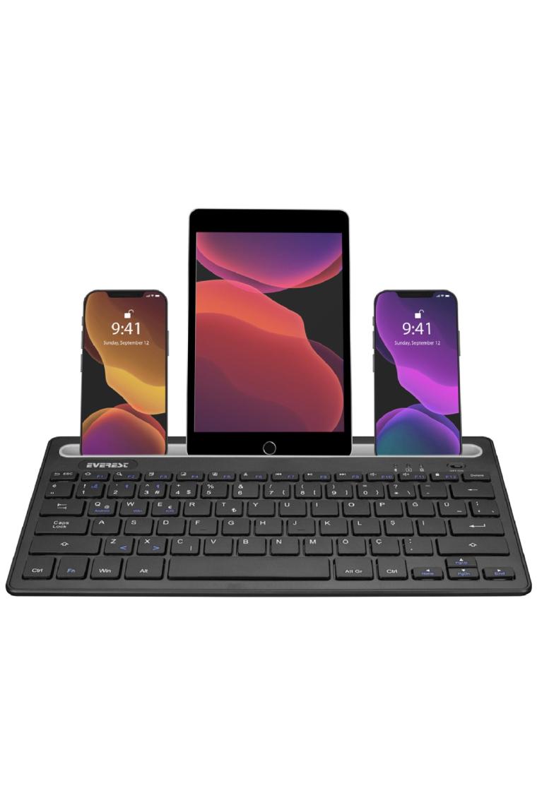 Everest KB-BT82 Siyah-Gümüş Bluetooth Tablet Klavyesi