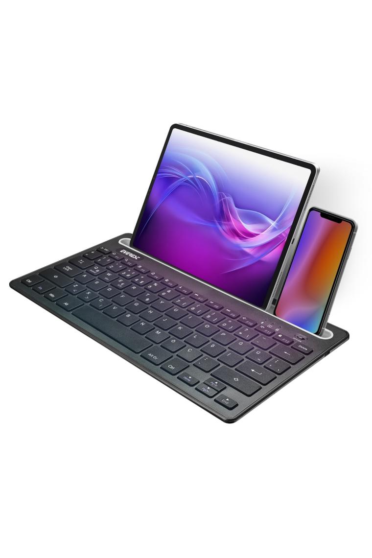 Everest KB-BT82 Siyah-Gümüş Bluetooth Tablet Klavyesi