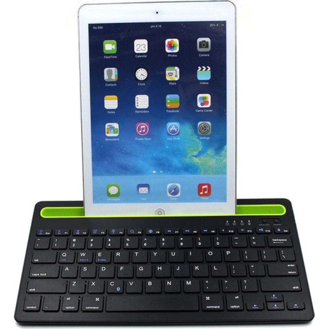 Cloody Siyah Bluetooth Ultra Ince+şarjlı Mac/win/android/ıos Uyumlu Tablet Standlı Kablosuz Klavye