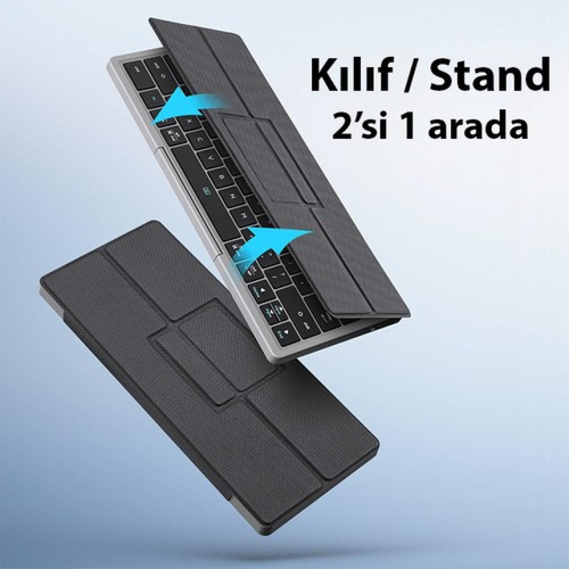 Dux Ducis Universal Ok Series Kablosuz Bluetooth Klavye Touchpad Kılıf