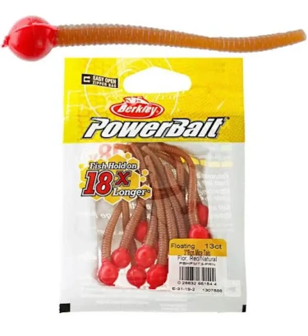 Berkley Powerbait Floating Mice Tails Sahte Yemi Glow Orange Silver 8cm / 13LU