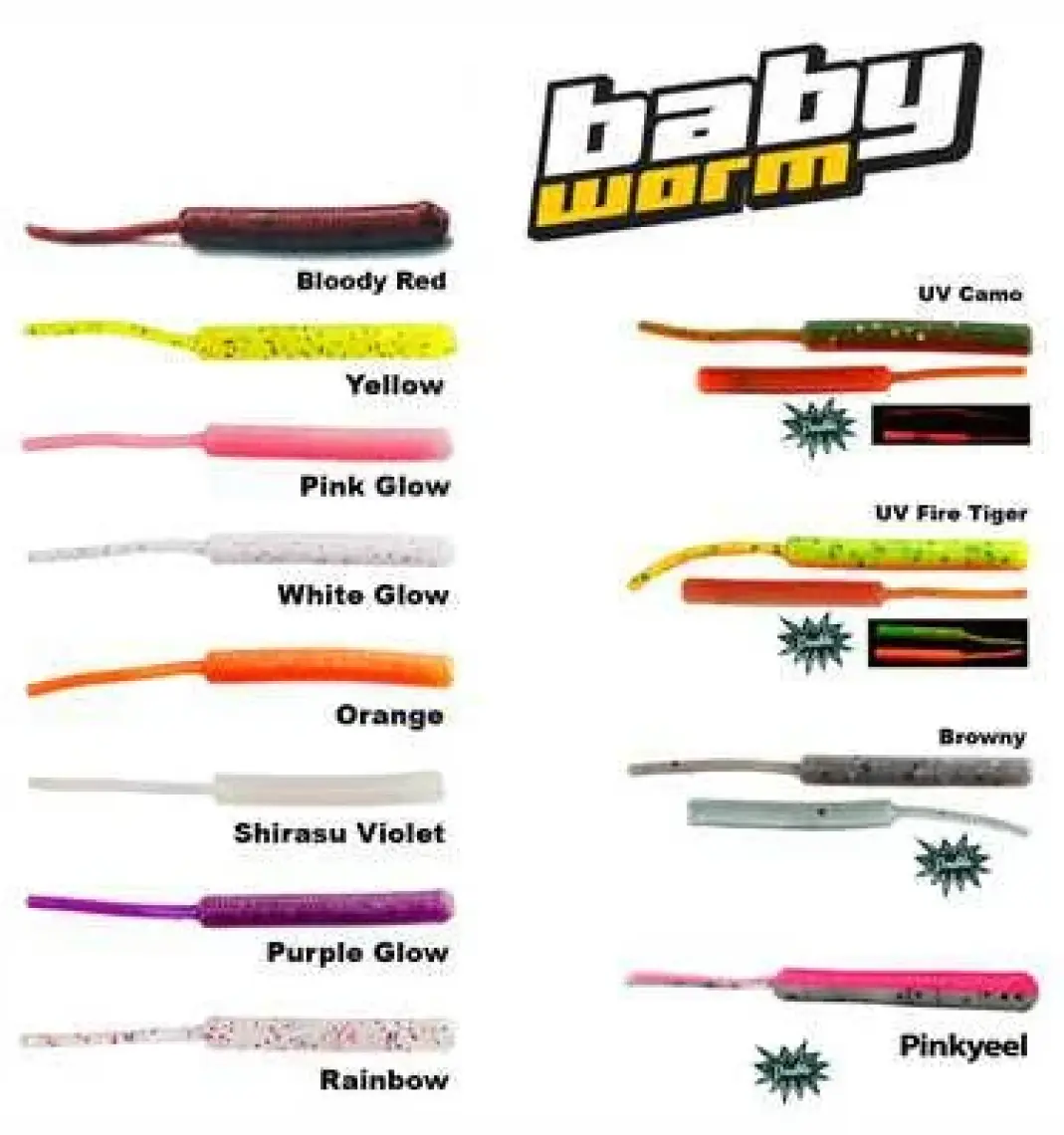 Fujin Baby Worm 5,2cm Floating LRF Silikonu renk # bloody red