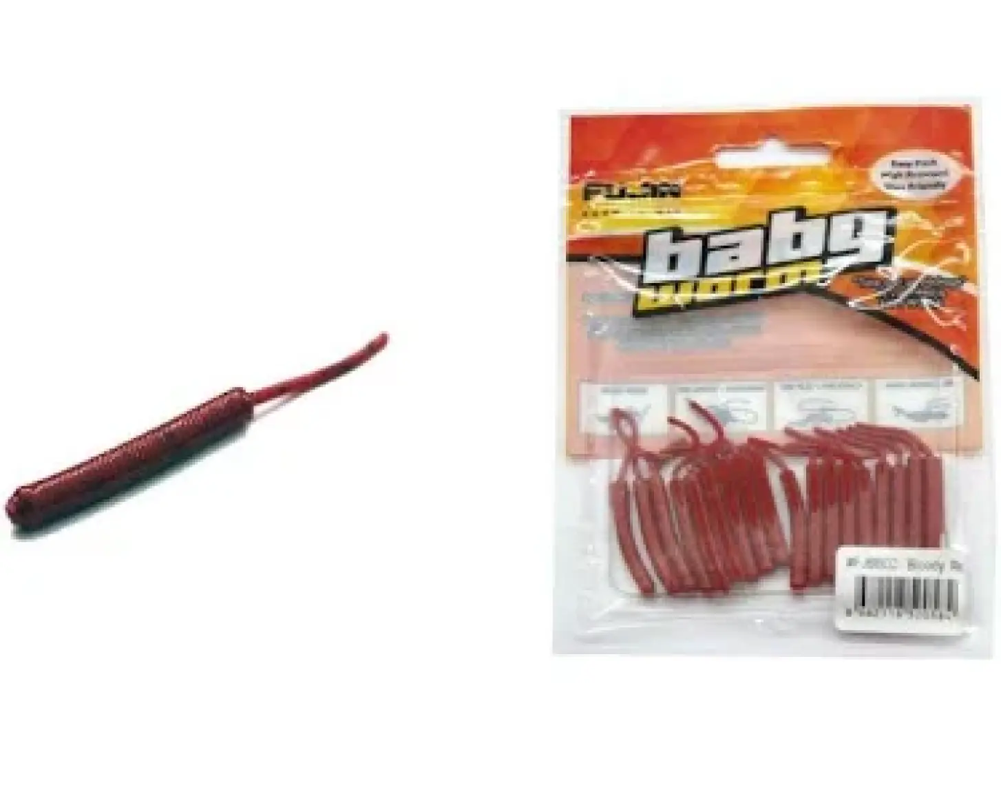 Fujin Baby Worm 5,2cm Floating LRF Silikonu renk # bloody red