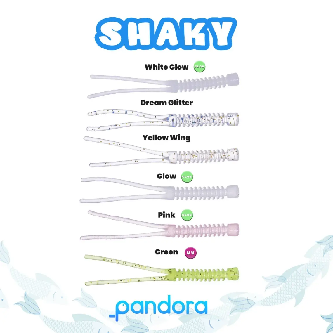 Pandora Shaky 5cm 10 Parça Lrf Silikon Sahte Yem - Yellow Wıng