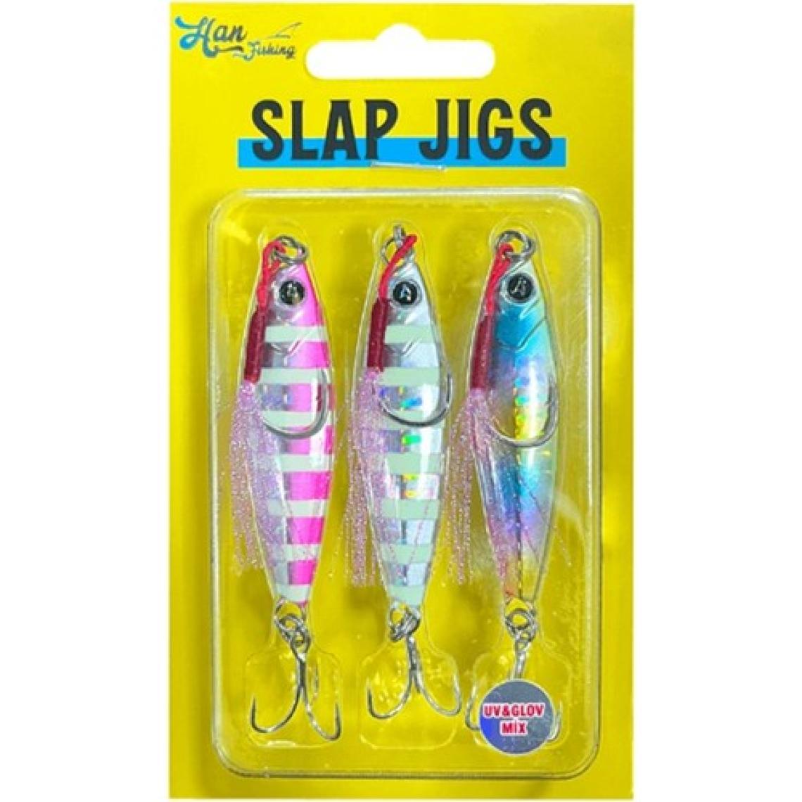 Han Fish Slap Jigs Naturel Mix 15 gr - BLACK SILVER MIX