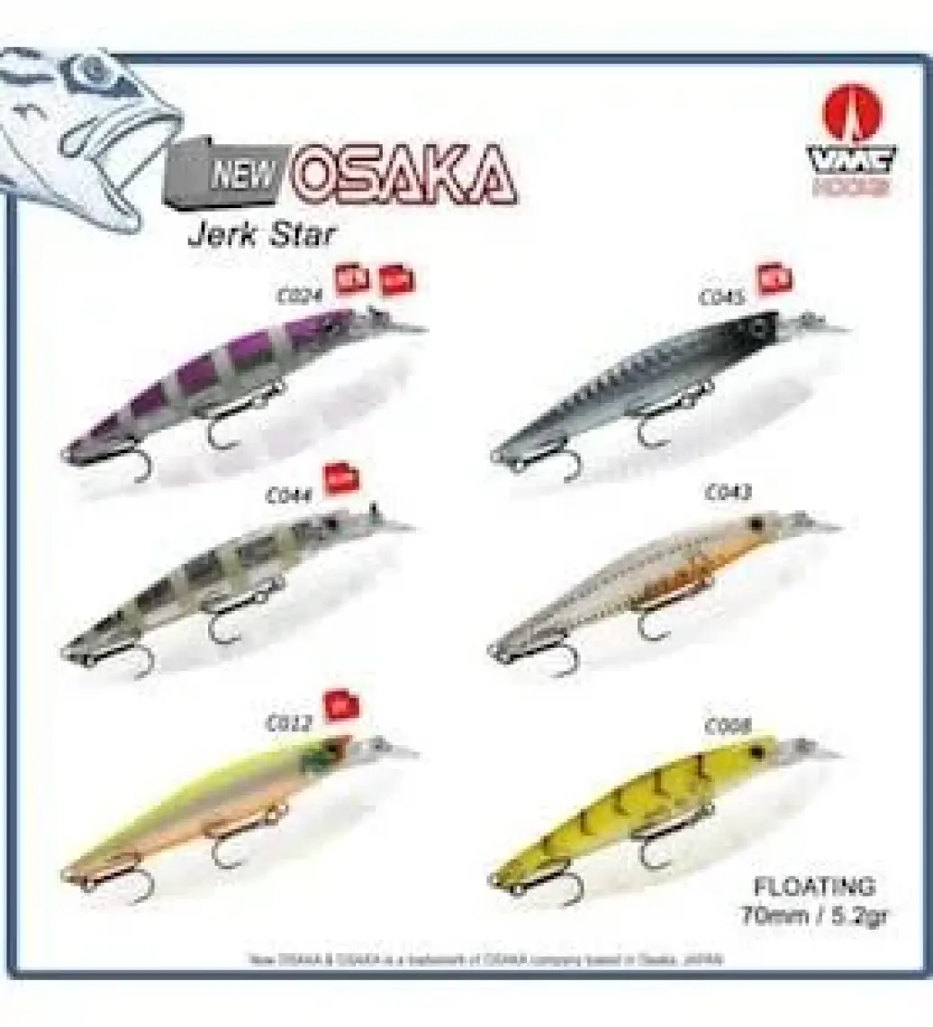 New Osaka Jerk Star 70MM 5.2gr Floating Maket Balık