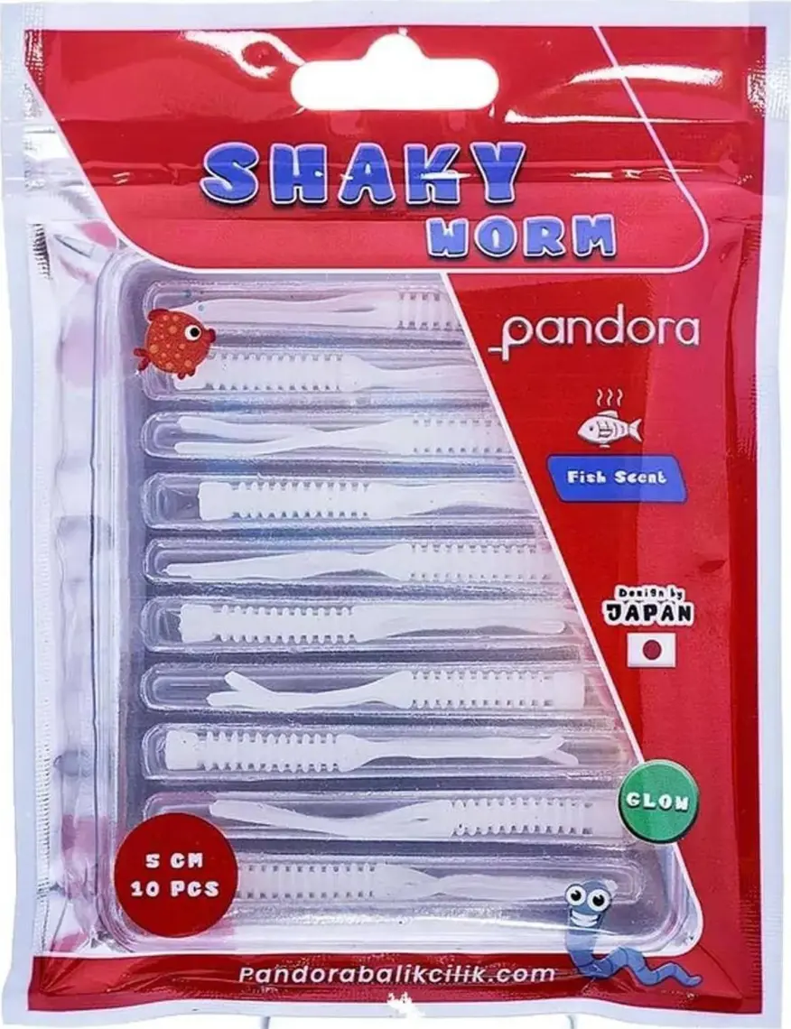 Pandora Shaky Worm - #white Glow