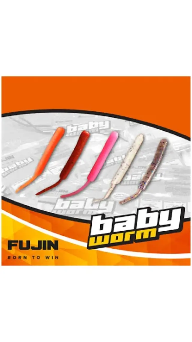 Fujin Baby Worm 5,2cm Floating LRF Silikonu renk # bloody red