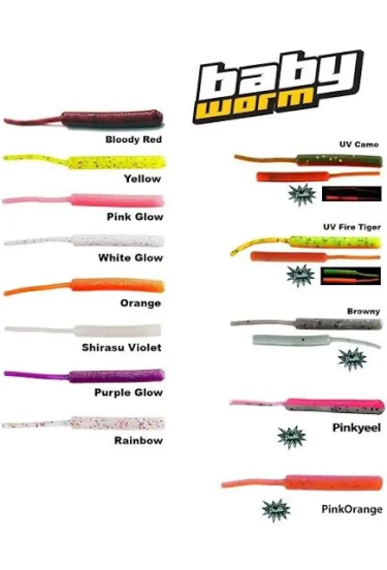 Fujin Baby Worm 5,2cm Floating LRF Silikonu renk # bloody red