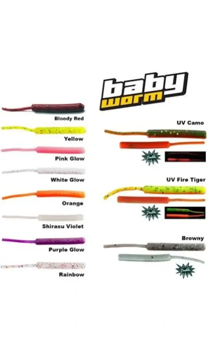 Fujin Baby Worm 5,2cm Floating LRF Silikonu renk # bloody red
