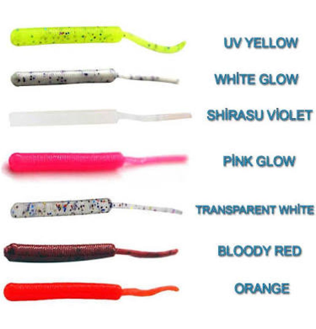 Fujin Baby Worm 5,2cm Floating LRF Silikonu renk #uv yellow