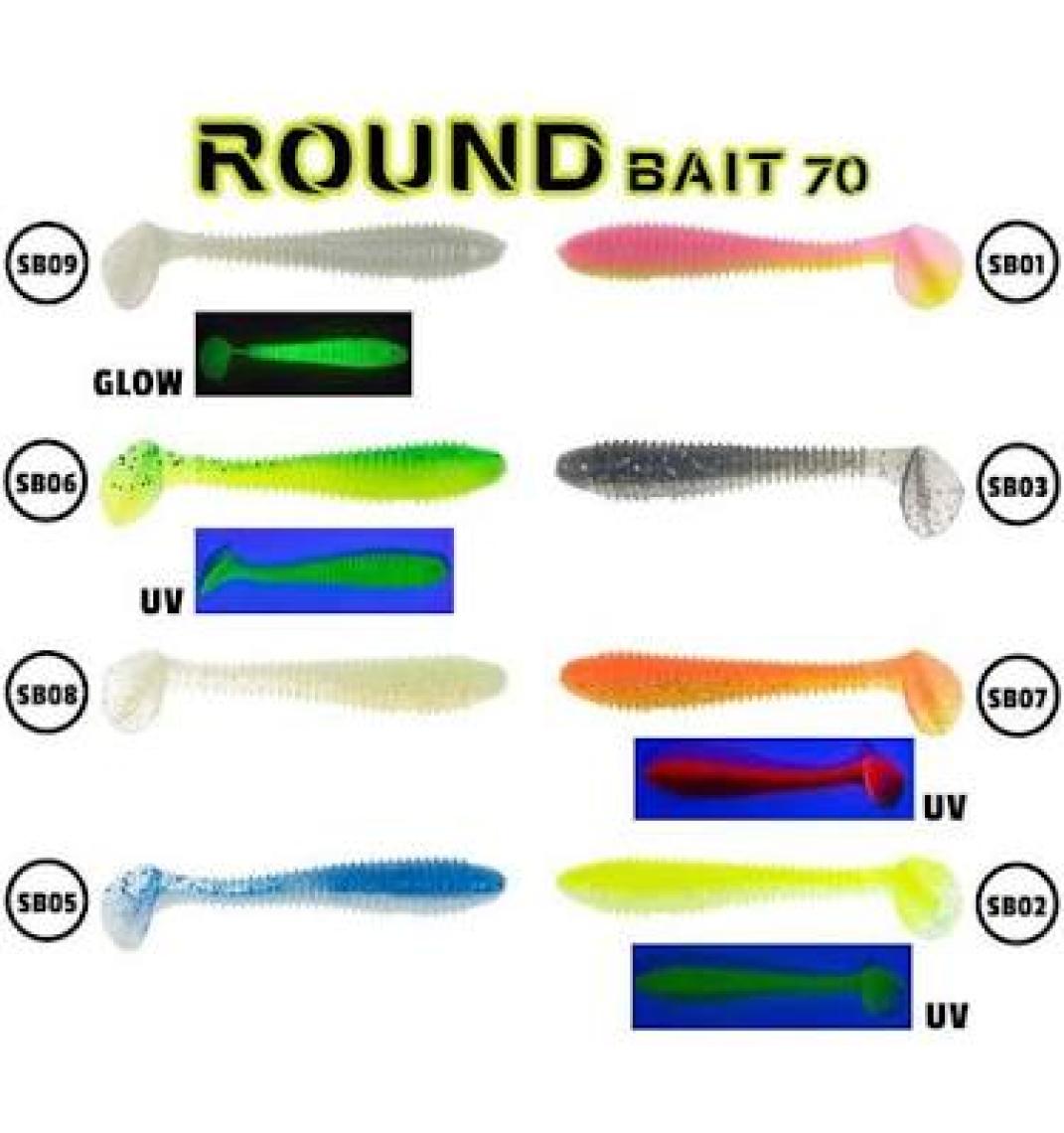 Fujin Round Bait 70 mm Silikon Balık
