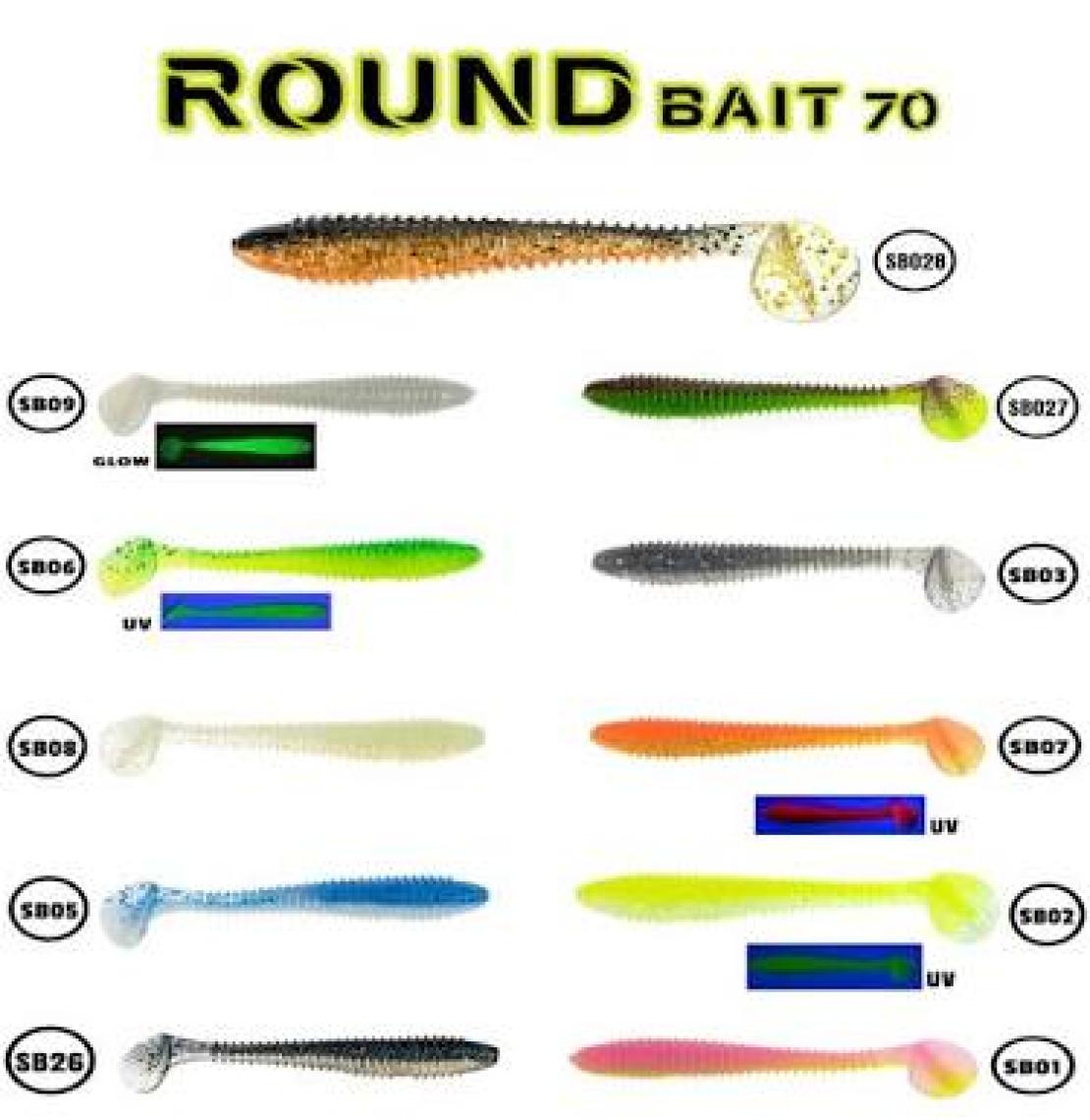Fujin Round Bait 70 mm Silikon Balık