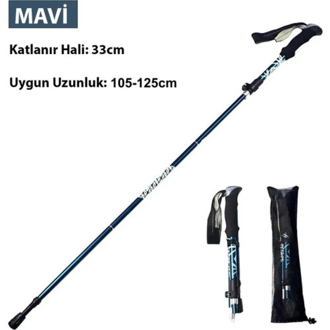 Hymark Trekking Hafif Katlanabilir 105-125CM Dağcı Doğa Kamp Yürüyüş Tırmanma Batonu