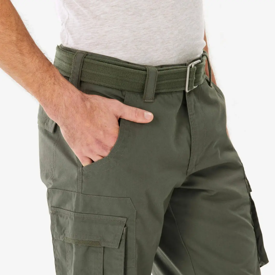 Decathlon Forclaz Erkek Backpacking Pantolonu - Gri - Travel 100