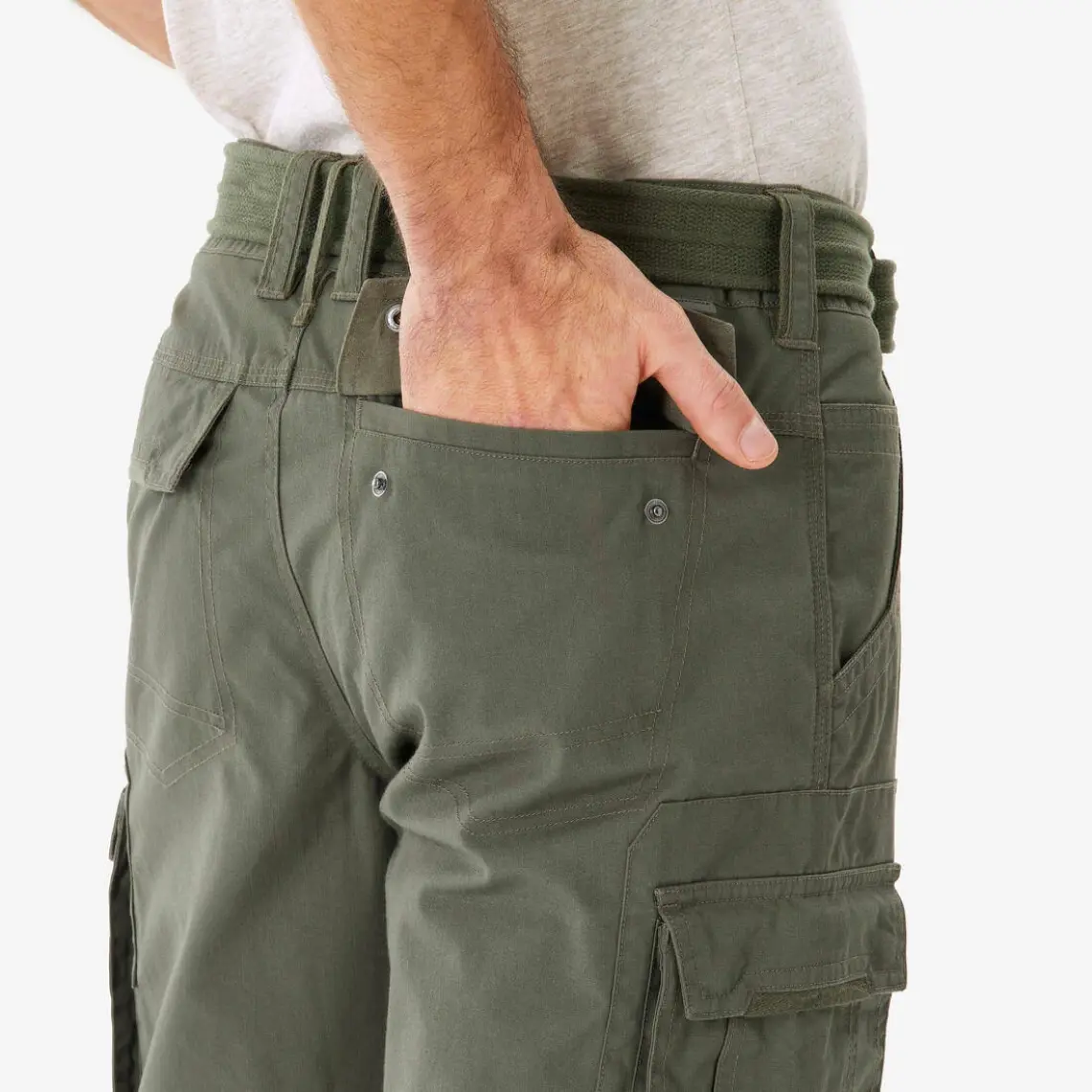 Decathlon Forclaz Erkek Backpacking Pantolonu - Gri - Travel 100