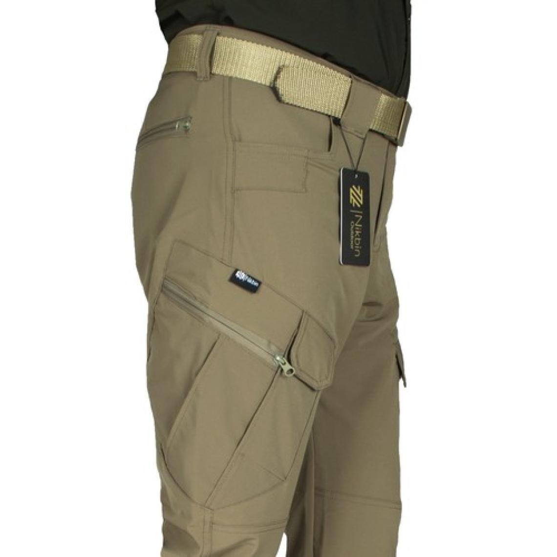 Nikbin Tactical Taktik Pantolon Outdoor  Cep Esnek ve Hafif Malzeme Likrali (Mevsimlik)-Bej