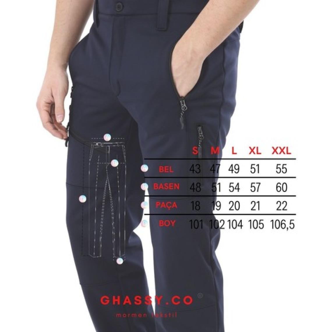 Ghassy Co. Ghassy Co.erkek Tactical Outdoor Su Geçirmez Lacivert Softshell Pantolon