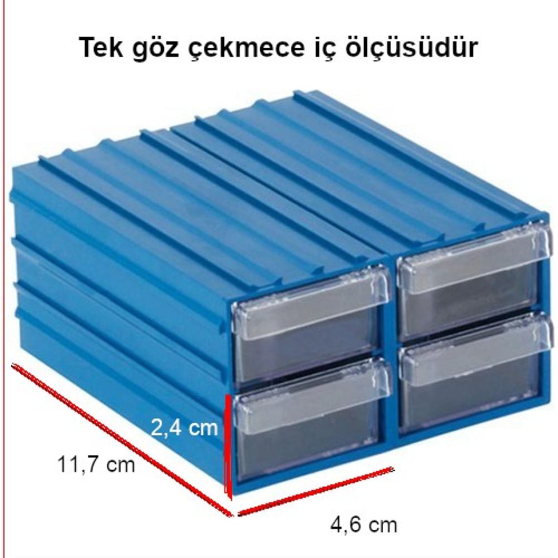 Sembol 300 Plastik Çekmeceli Kutu 60 Çekmeceli