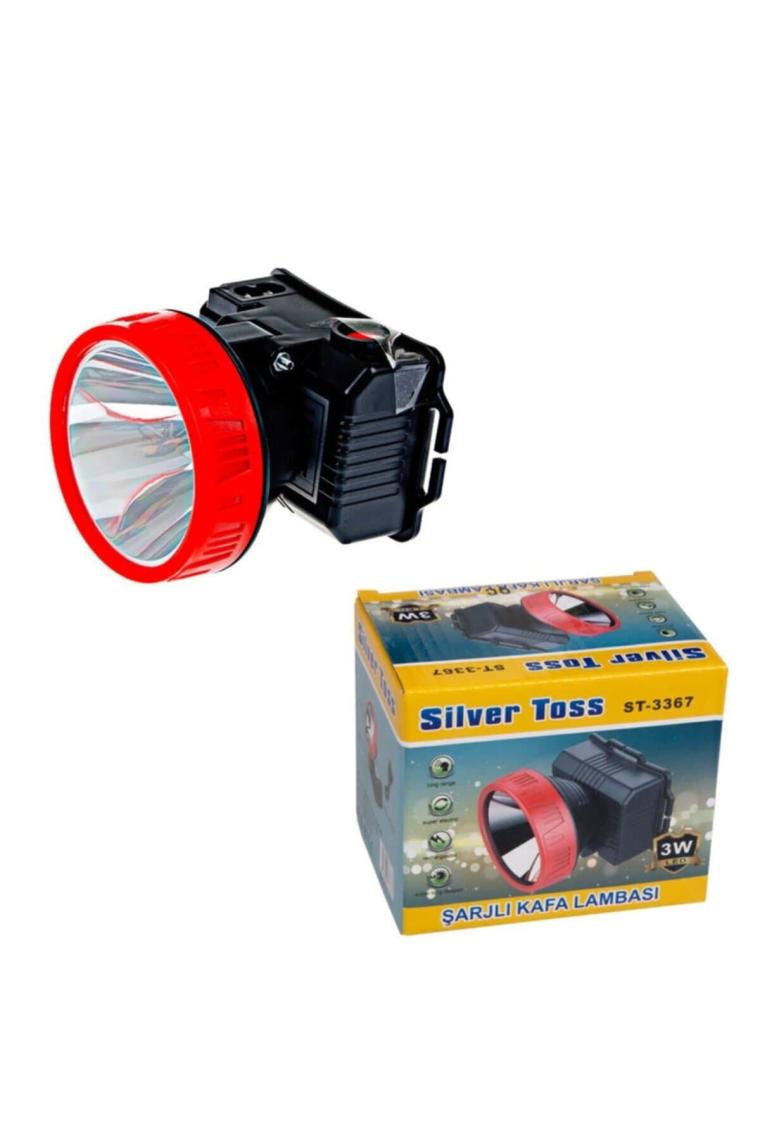 Silver Toss Kafa Feneri Lambası Şarjlı 3w St-3367