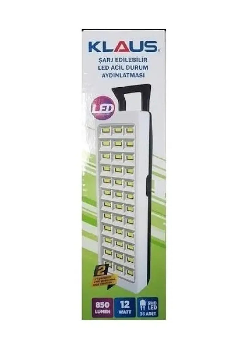 Klaus 36 Ledli Şarjlı Işıldak  12 Watt KE47733