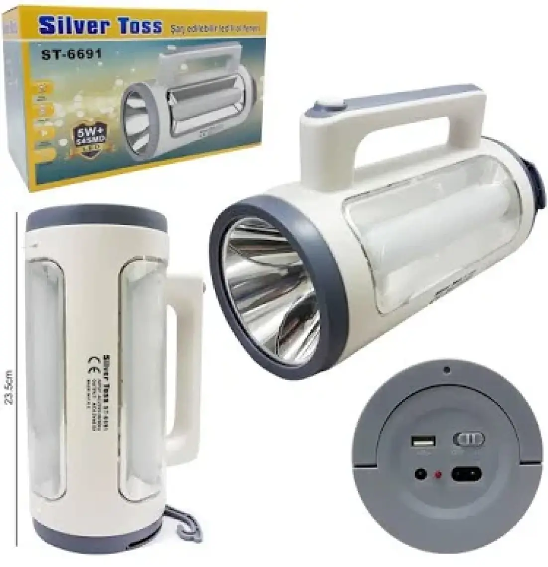 Silver Toss Şarjlı El Feneri Işıldak 54 LED ST-6691