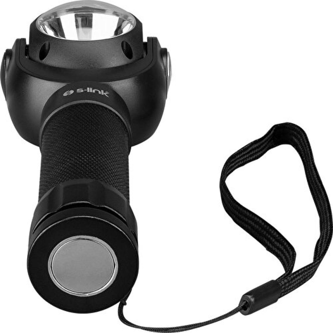 S-Link SL-F860 3W COB+3W LED Pilli Dönebilen Çift Başlıklı Manyatik Tutuculu El Feneri