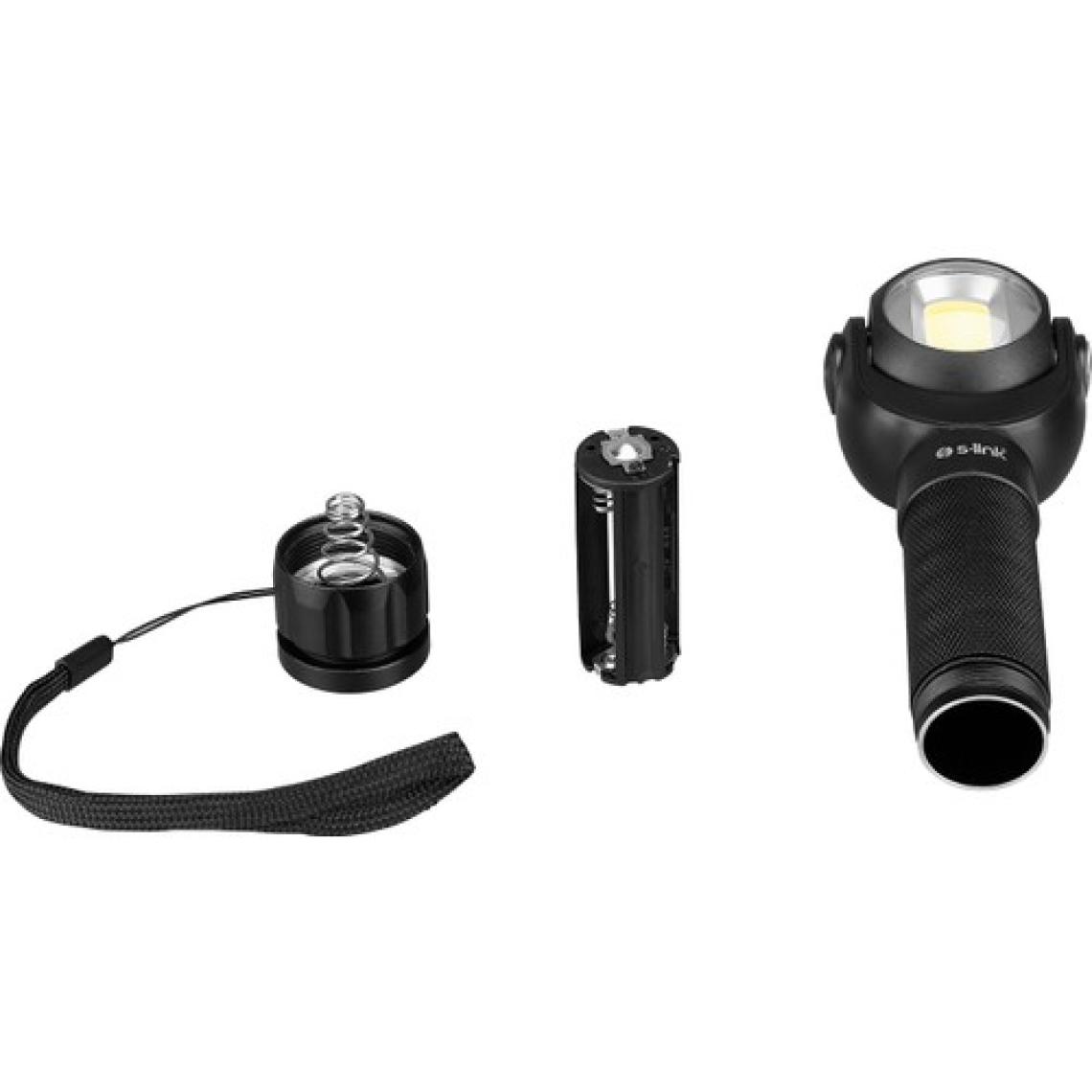S-Link SL-F860 3W COB+3W LED Pilli Dönebilen Çift Başlıklı Manyatik Tutuculu El Feneri