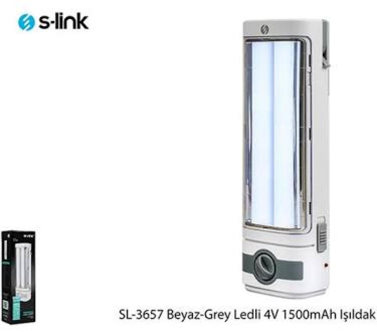 S-Link SL-3657 Beyaz 4V 1500Ah Ledli Işıldak