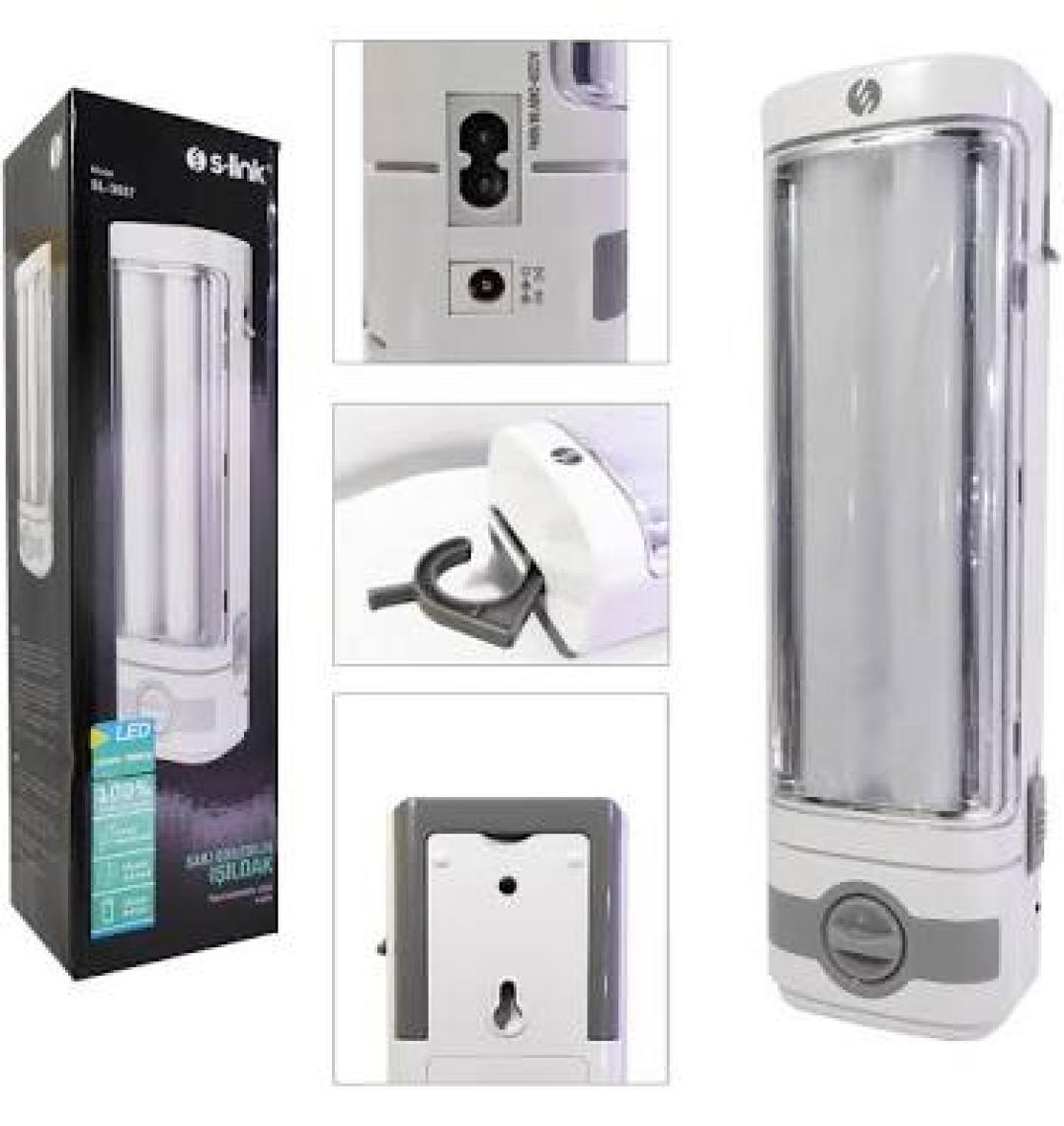 S-Link SL-3657 Beyaz 4V 1500Ah Ledli Işıldak