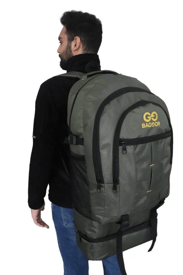 Baggor 90 Litre Körüklü Su Geçirmez Çok Gözlü Laptop Bölmeli Kampçı-Seyahat-Dağcı Sırt Çantası