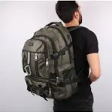 Bagacar Izdag Haki Seyahat Sırt Çantası 60 Lt 17" Laptop Bölmeli