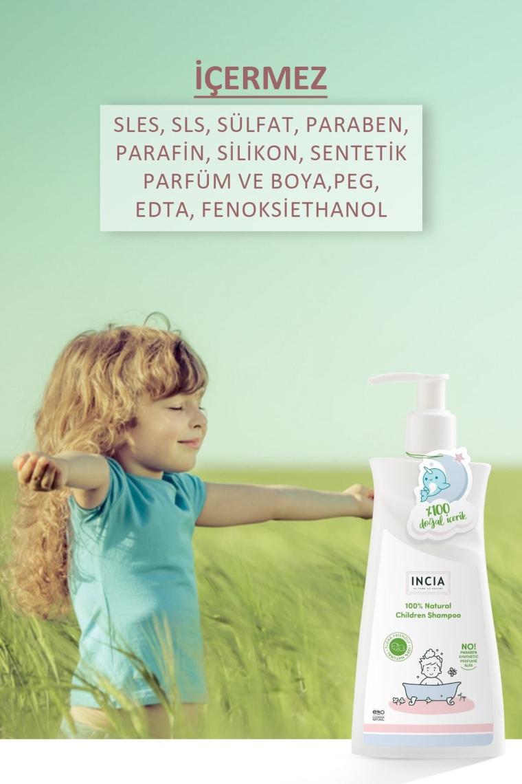%100 Doğal Organik Sertifikalı Bebek Ve Çocuk Jel Şampuanı Saç Vücut Lavanta Konak Önleyici 350 ml