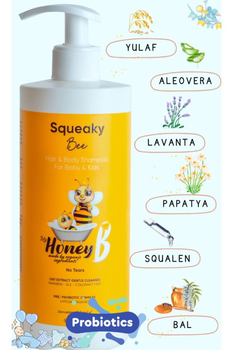 Squeaky Bee Saç Ve Vücut Şampuanı 500 ml