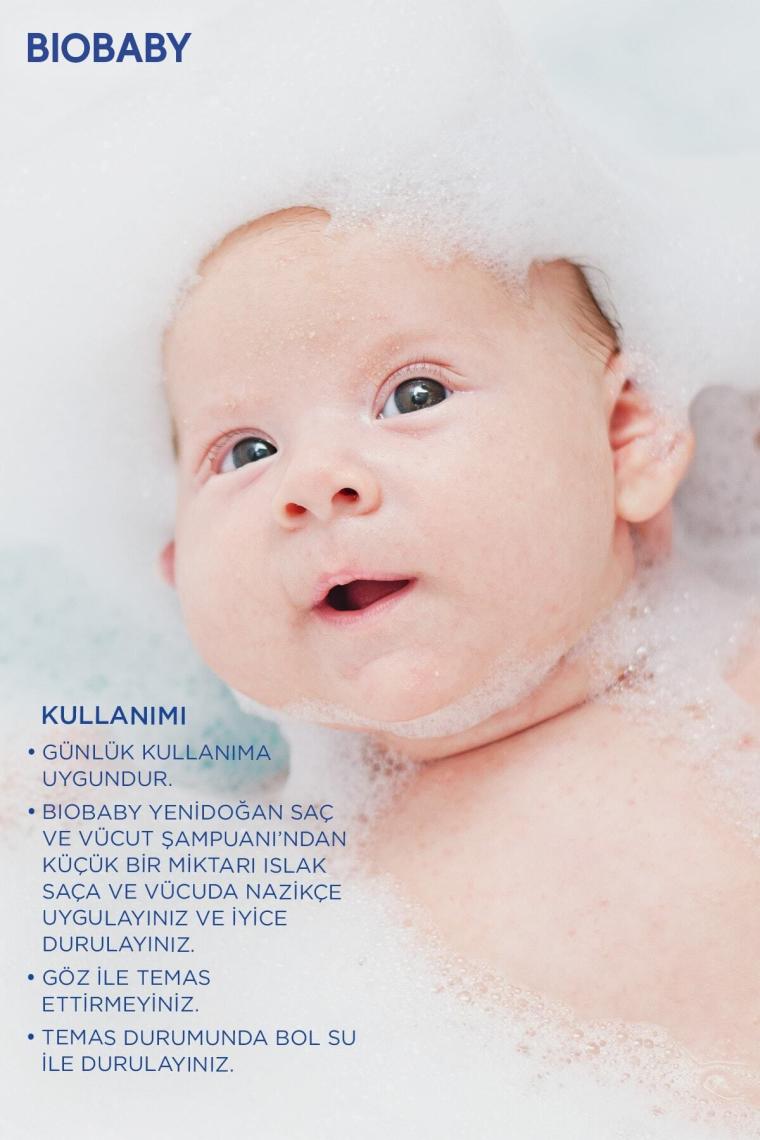 Yenidoğan Saç Ve Vücut Şampuanı 200 ml - Alman Papatyası, Organik Tatlı Badem Yağı, Zeytinya
