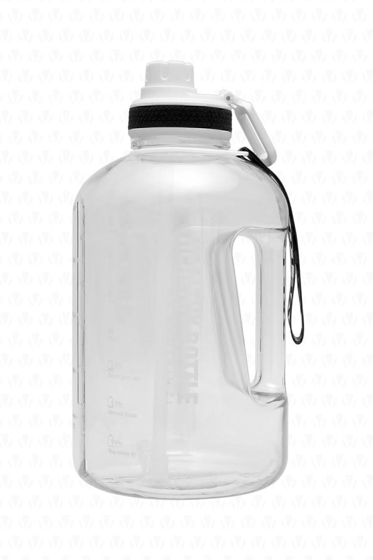 Valletta Winta Bpa Içermez Motivasyonel Su Matarası 2.5 Lt Beyaz Su Matarası, Su Şişesi, Suluk (ÇANTASIZ)