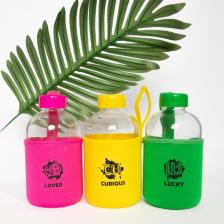 Biggdesign Moods Up Curious Neopren Kılıflı Cam Matara 600 ml