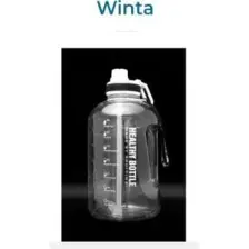Valletta Winta Bpa Içermez Motivasyonel Su Matarası 2.5 Lt Beyaz Su Matarası, Su Şişesi, Suluk (ÇANTASIZ)