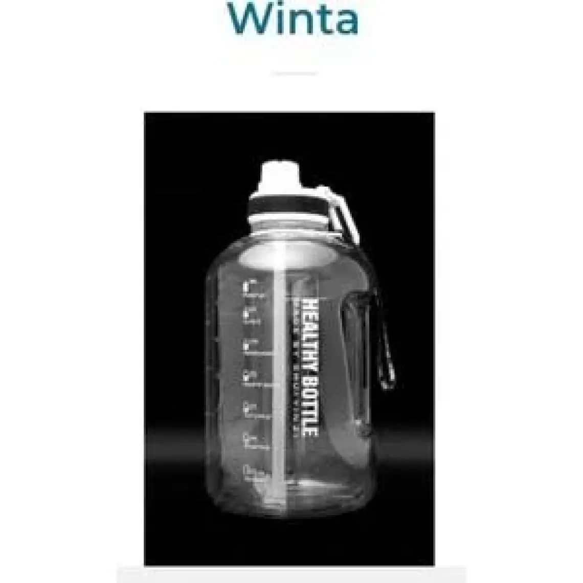 Valletta Winta Bpa Içermez Motivasyonel Su Matarası 2.5 Lt Beyaz Su Matarası, Su Şişesi, Suluk (ÇANTASIZ)