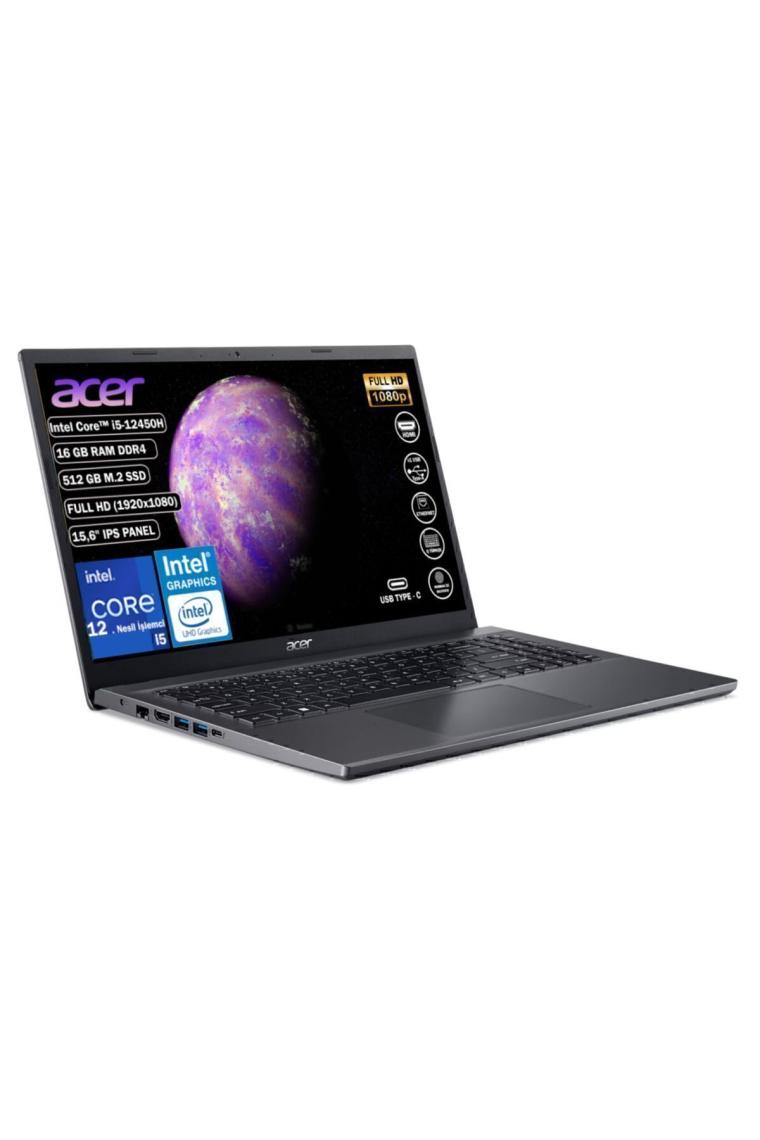 Acer Aspire 5 I5-12450H 16 GB 512 GB SSD FreeDos 15.6" IPS (1920X1080) Taşınabilir Bilgisayar NX.KN4EY.002