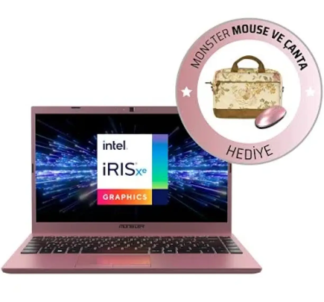 Monster HUMA H4 V5.1.8 Rose Gold Intel Core i5 1235U 16 GB RAM 500 GB SSD Windows 11 14,1'' FHD 60 Hz Taşınabilir Bilgisayar