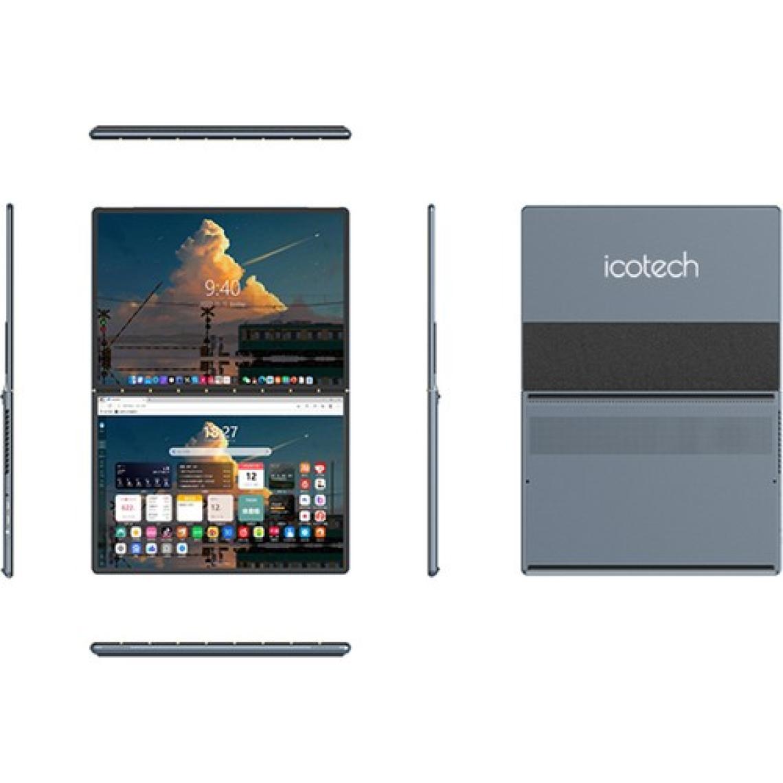 Icotech DS11 Plus 11+11 Inç I3 12.nesil 32GB Ram 1 Tb SSD Çift Ekranlı Dokunmatik Laptop Dizüstü Bilgisayar