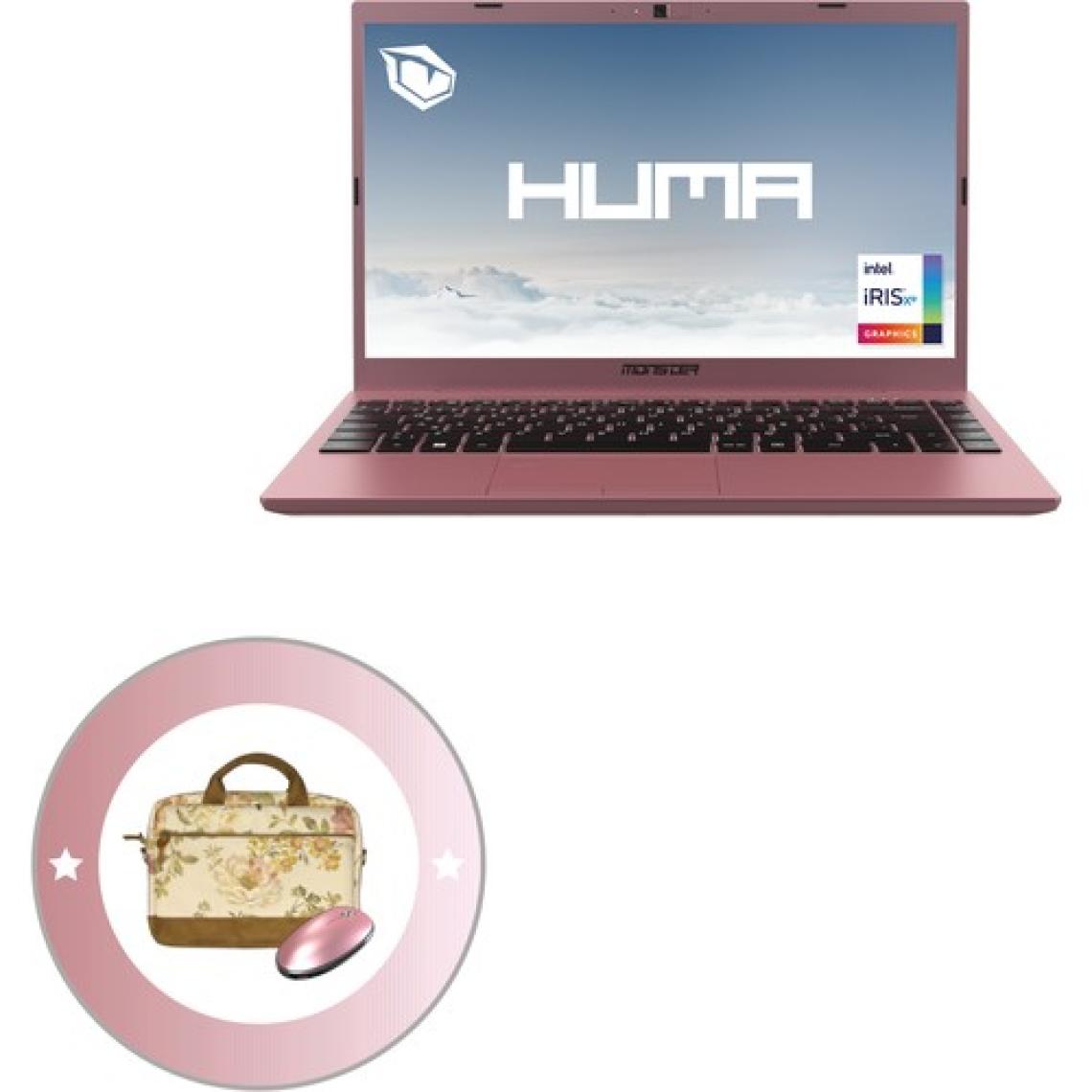 Monster HUMA H4 V5.1.7 Rose Gold Intel Core i5 1235U 16 GB RAM 500 GB SSD FreeDOS 14,1'' FHD 60 Hz Taşınabilir Bilgisayar