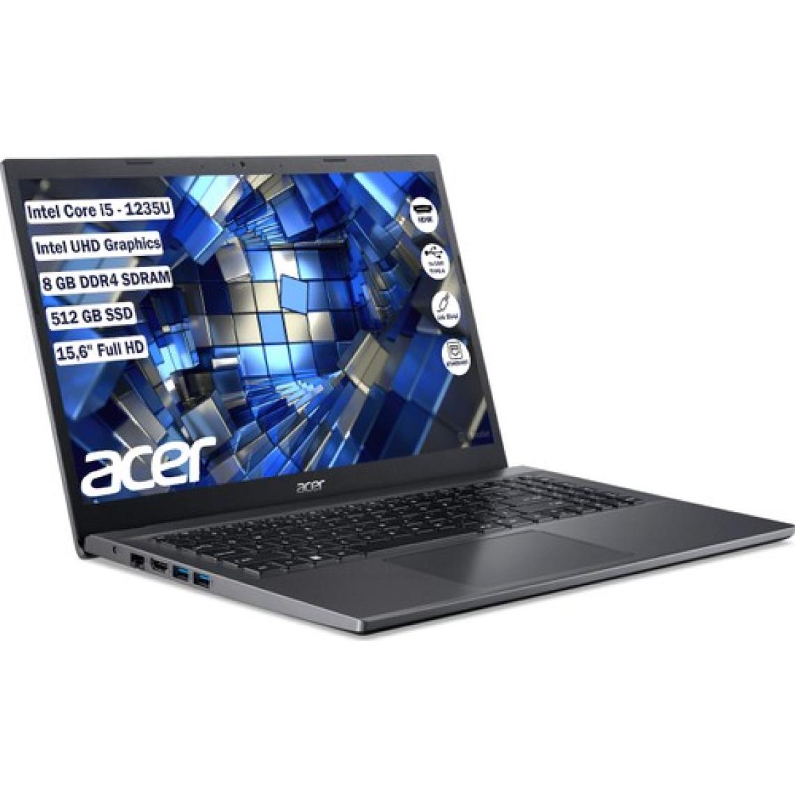 Acer Extensa 15 Intel Core I5 1235U 8 GB 512 GB SSD Freedos 15.6" Fhd Taşınabilir Bilgisayar NX.EGYEY.005